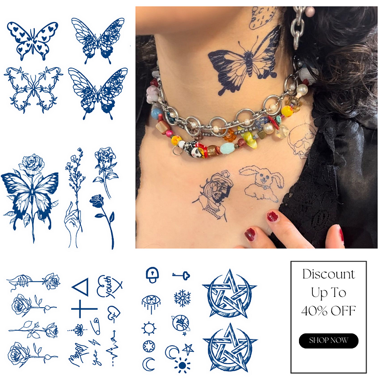 Buy 52 Sheets Tiny Small Temporary Tattoos For Kids Boys Girls, Tribal  Animals Butterfly Anchor Compass Tattoo Stickers For Men Women, 3D Cute  Flower Fake Face Tatoo Kits Sets For Neck Arm