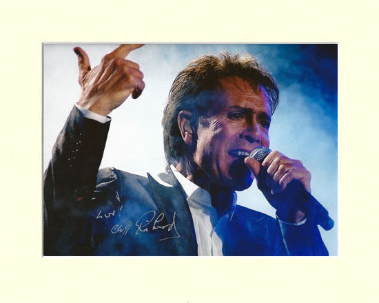 CLIFF RICHARD PP MOUNTED 8X10 SIGNED AUTOGRAPH Photo Poster painting