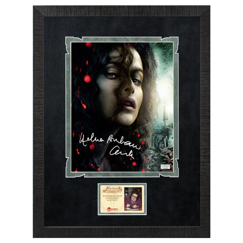 Helena Bonham Carter Autographed Harry Potter Bellatrix 8×10 Framed Photo Poster painting