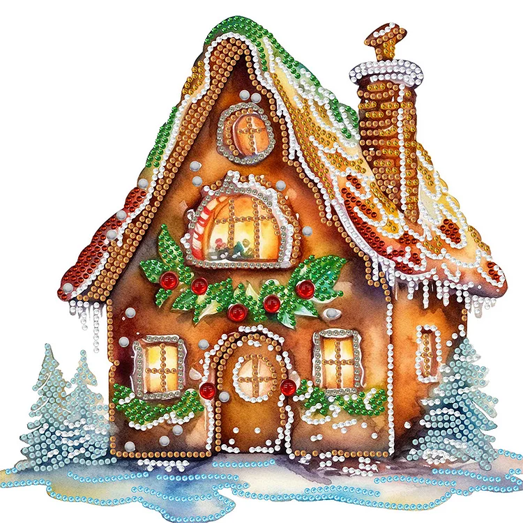 Christmas Cabin 30*30CM (Canvas) Special Drill Diamond Painting gbfke