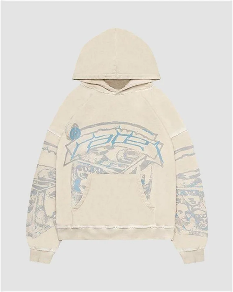 Grungy-Style Street Graphic Hoodie