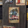Camion de pompiers - Panneaux en &eacute;tain m&eacute;tallique(20*30cm/30*40cm) - Garage