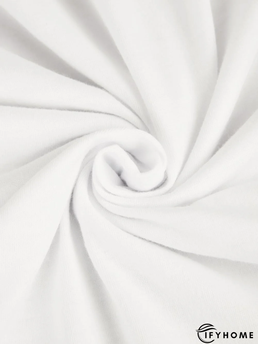 Women's White V neck Plain Cotton Blend Short Sleeve Casual Tunic T-Shirt | IFYHOME