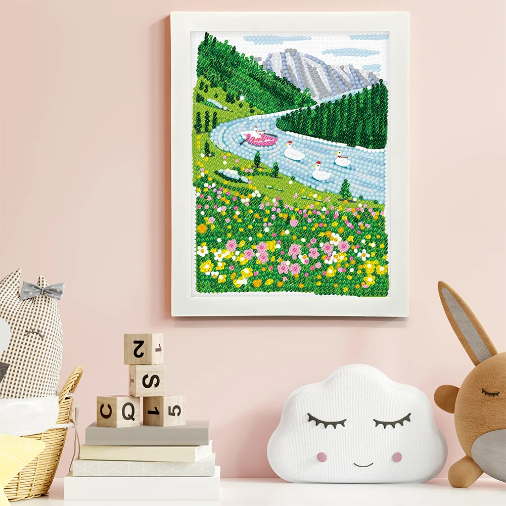 DIY Landscape Full Drill Diamond Painting for Beginners(Canvas|15*20cm)【with Plastic Frame】