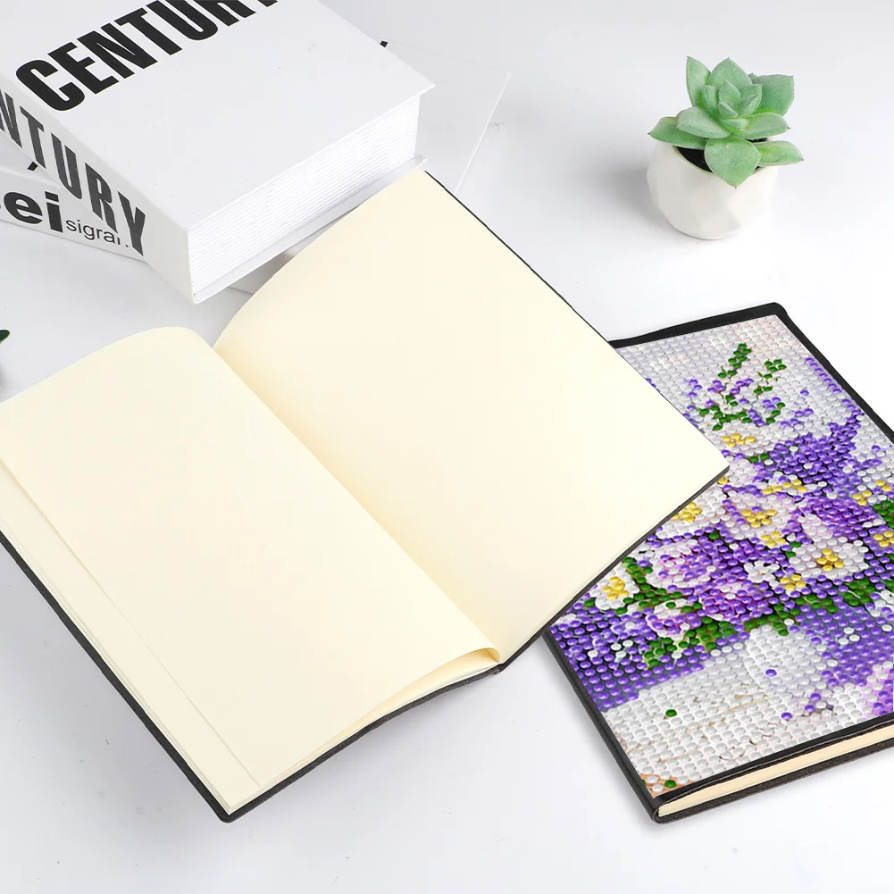 5D DIY Flower Diamond Art Painting Notebook Kit Crystal Notepad Sketchbook Gifts