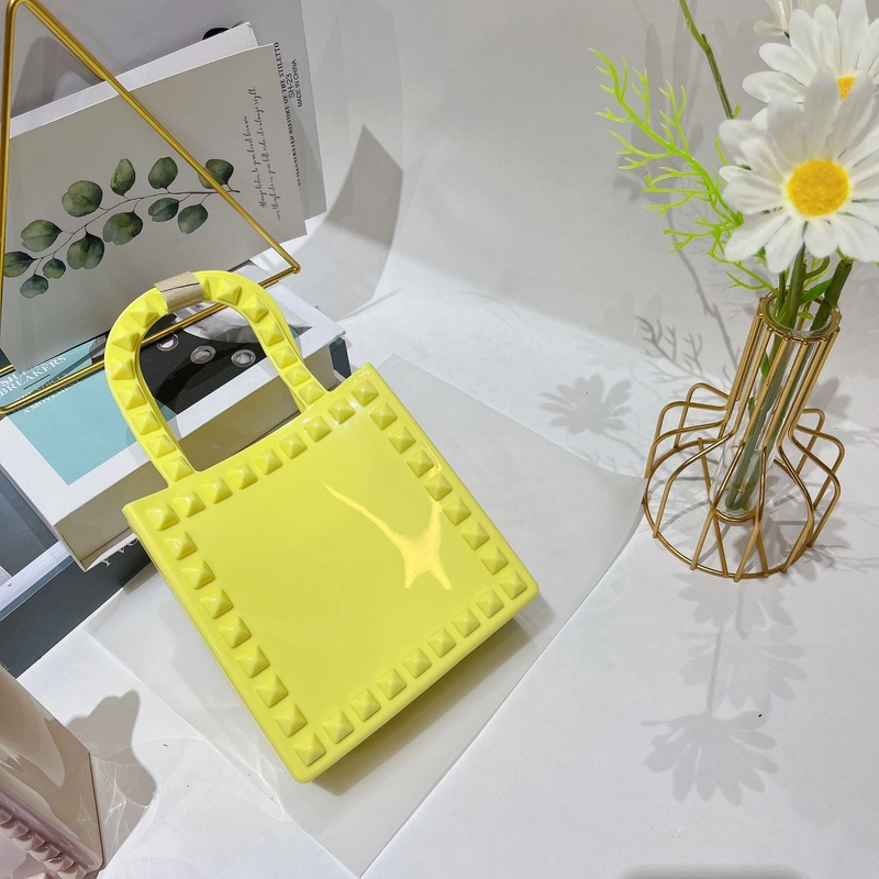 Women’s Mini All Seasons Pvc Solid Color Fashion Square Open Handbag