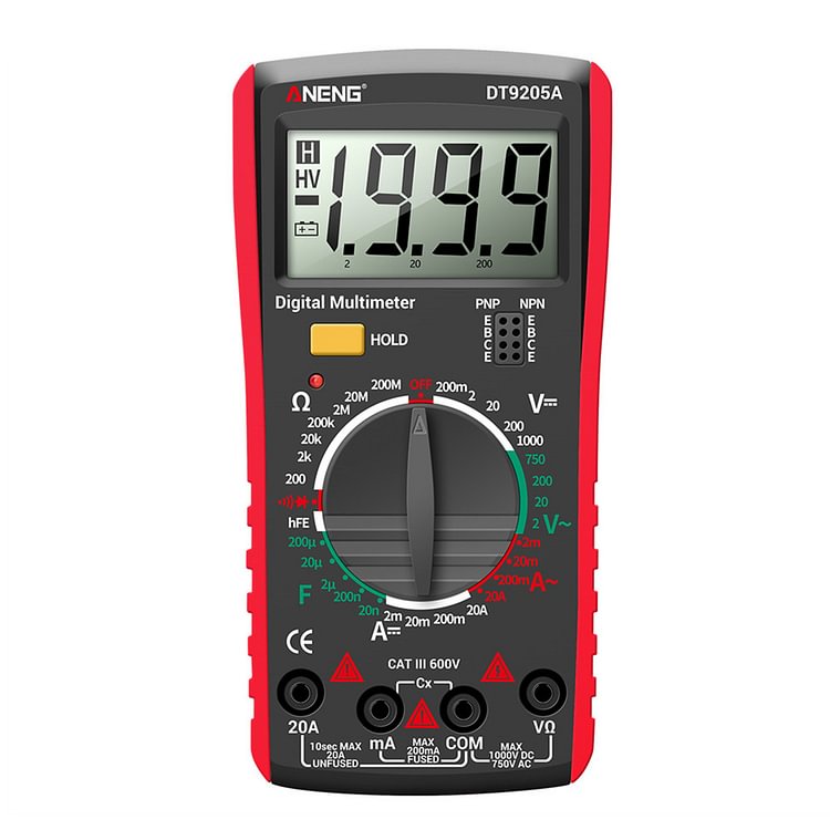 DT9205A Digital Multimeter AC DC Voltmeter Ammeter Capacitance Tester Meter