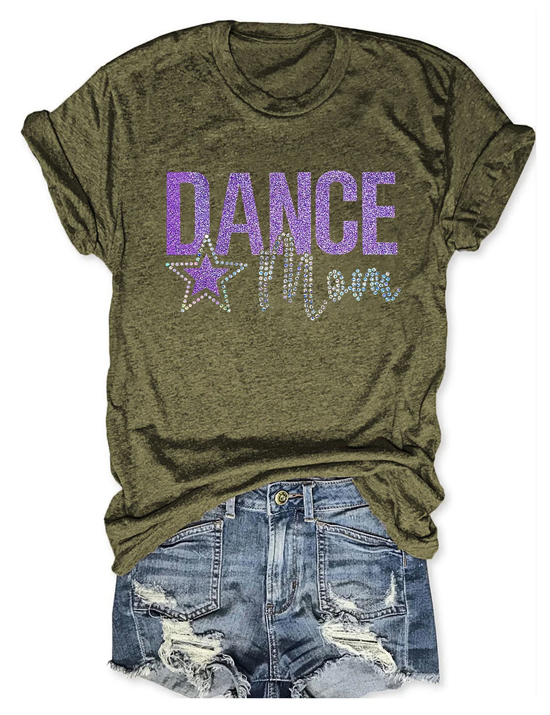 Dance Mom With Bling Faux Rhinestones T-shirt