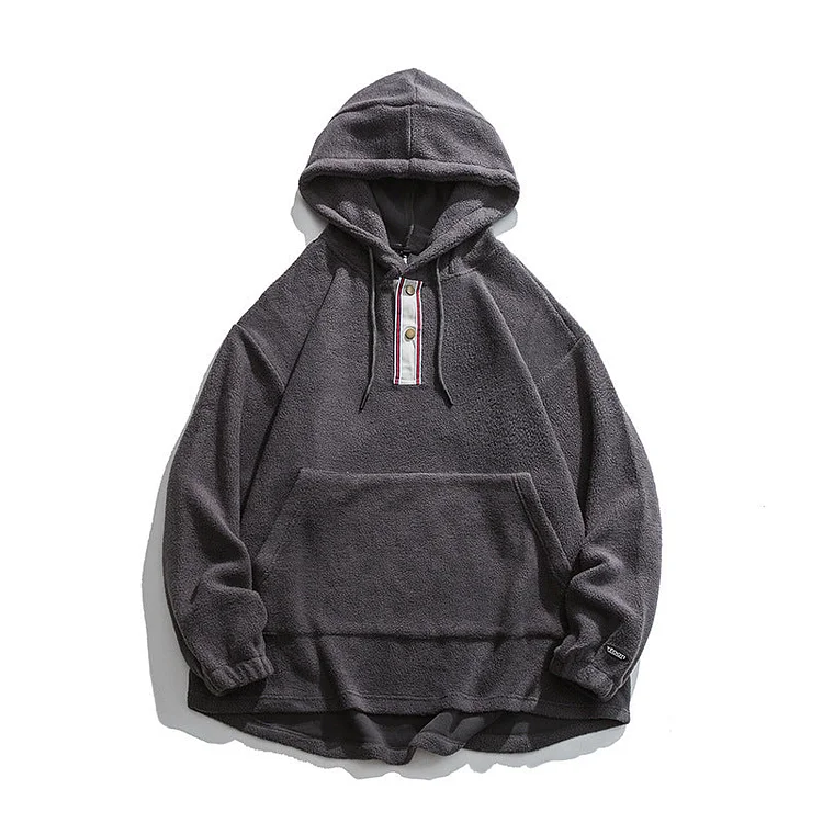 Man Fall Winter Outfis Hooded Sweater Men's Retro Casual Thickening Student Hoodie