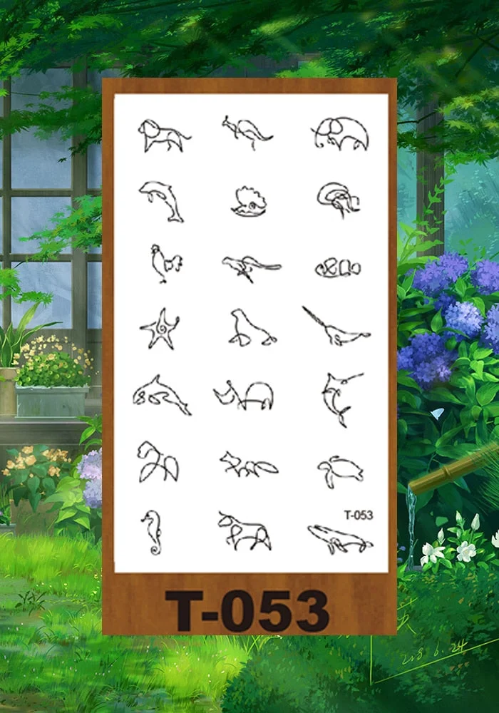 Drop Shipping Small Temporary Tattoo Stickers Solar System Animal Panda Deer Girl Kid Arm Buttock Abdomen Neck Ankles Art Tatoo