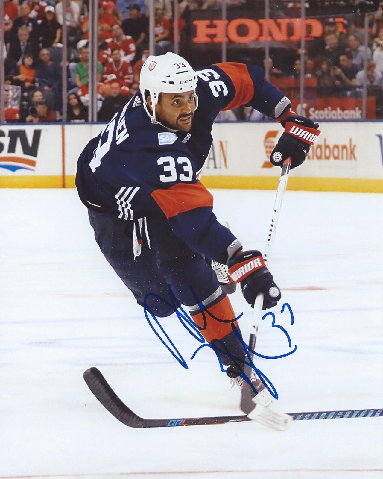 Dustin Byfuglien Signed 8x10 Photo Poster painting Team USA World Cup Of Hockey Autographed COA