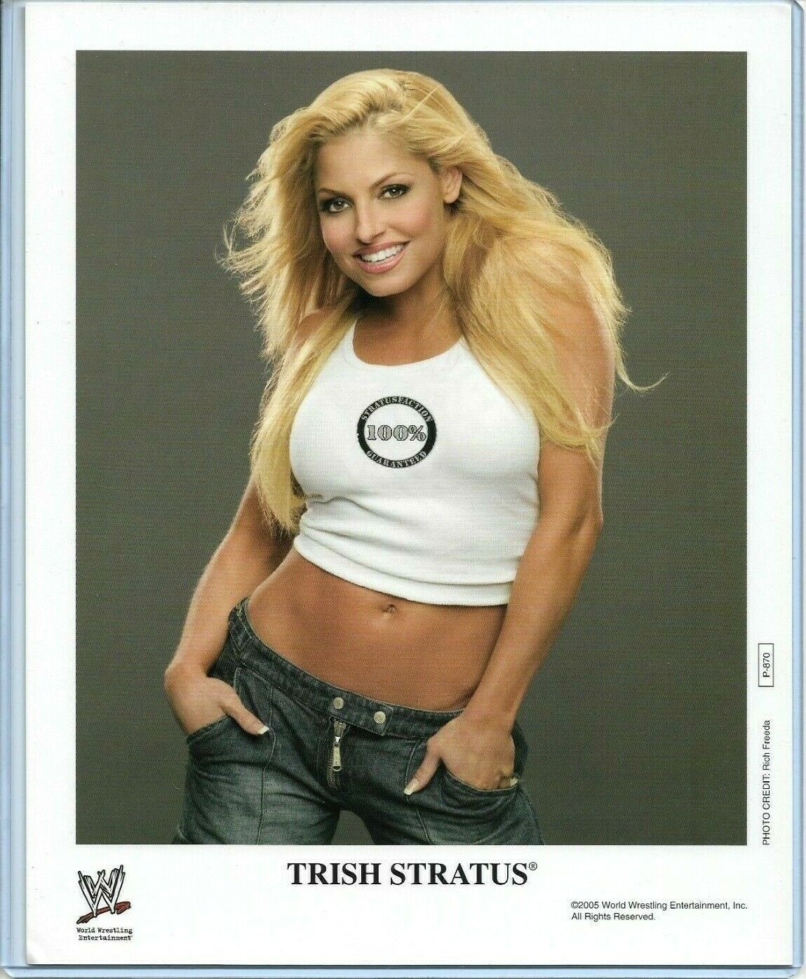 WWE TRISH STRATUS P-870 OFFICIAL LICENSED AUTHENTIC ORIGINAL 8X10 PROMO Photo Poster painting