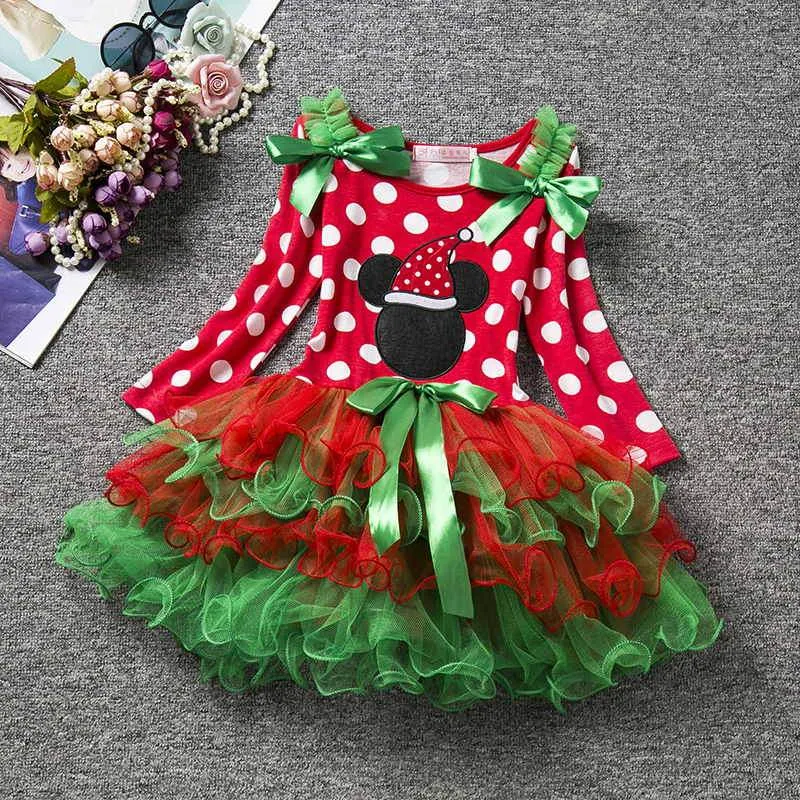 Xmas Party Princess Dress For Girl Red Sequins Bow Christmas Vestido Natal Baby Girl Clothes Santa Claus Cosplay Costume For Kid