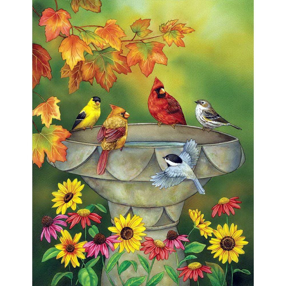 

30*40CM - Round Drill Diamond Painting - Birds, 501 Original