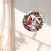 Cardinal de No&euml;l double face - Pendentif bricolage 5d