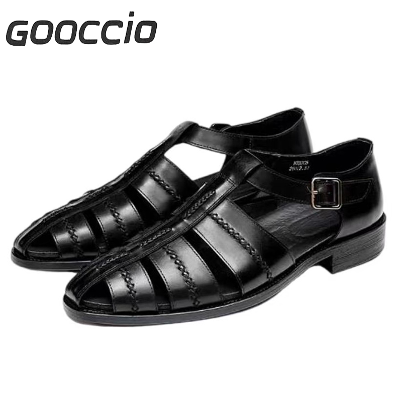 GD182 Cowhide Dress Sandals For Men GOOCCIO   