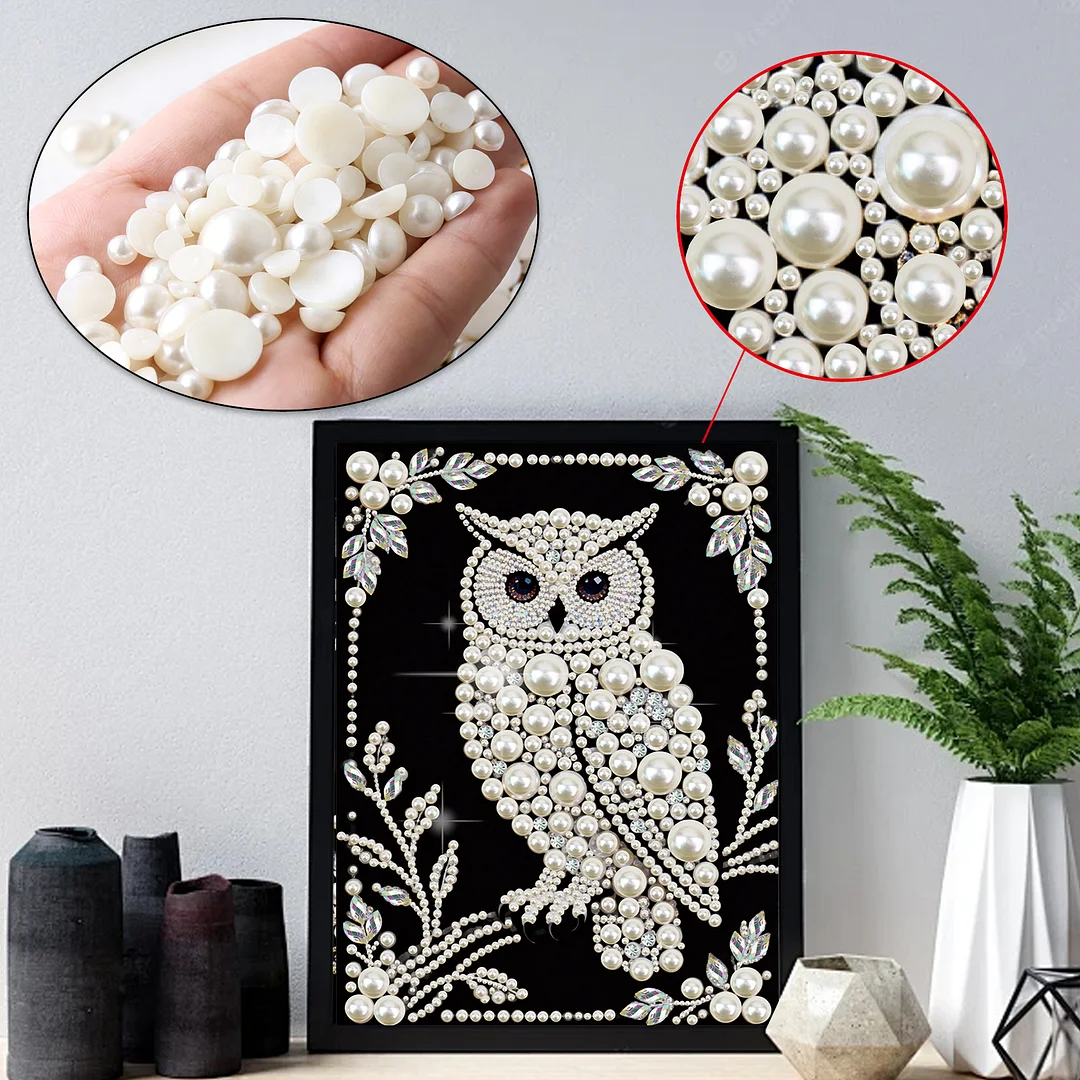 Owl Special Shaped 5D DIY Partial Drill Diamond Painting Kit Home Art 30x40cm