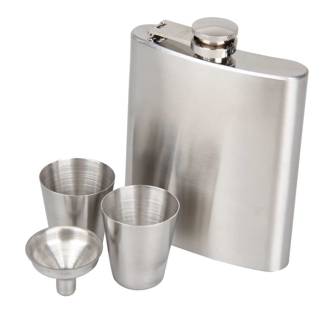 

Portable Stainless Steel 7oz Hip Flask Flagon Whiskey Wine Pot Bottle Gift, 501 Original