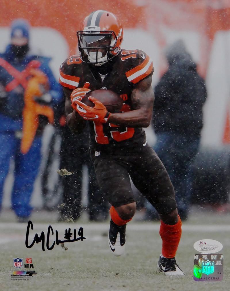 Corey Coleman Signed Cleveland Browns 8x10 Running In Snow PF Photo Poster painting- JSA W Auth