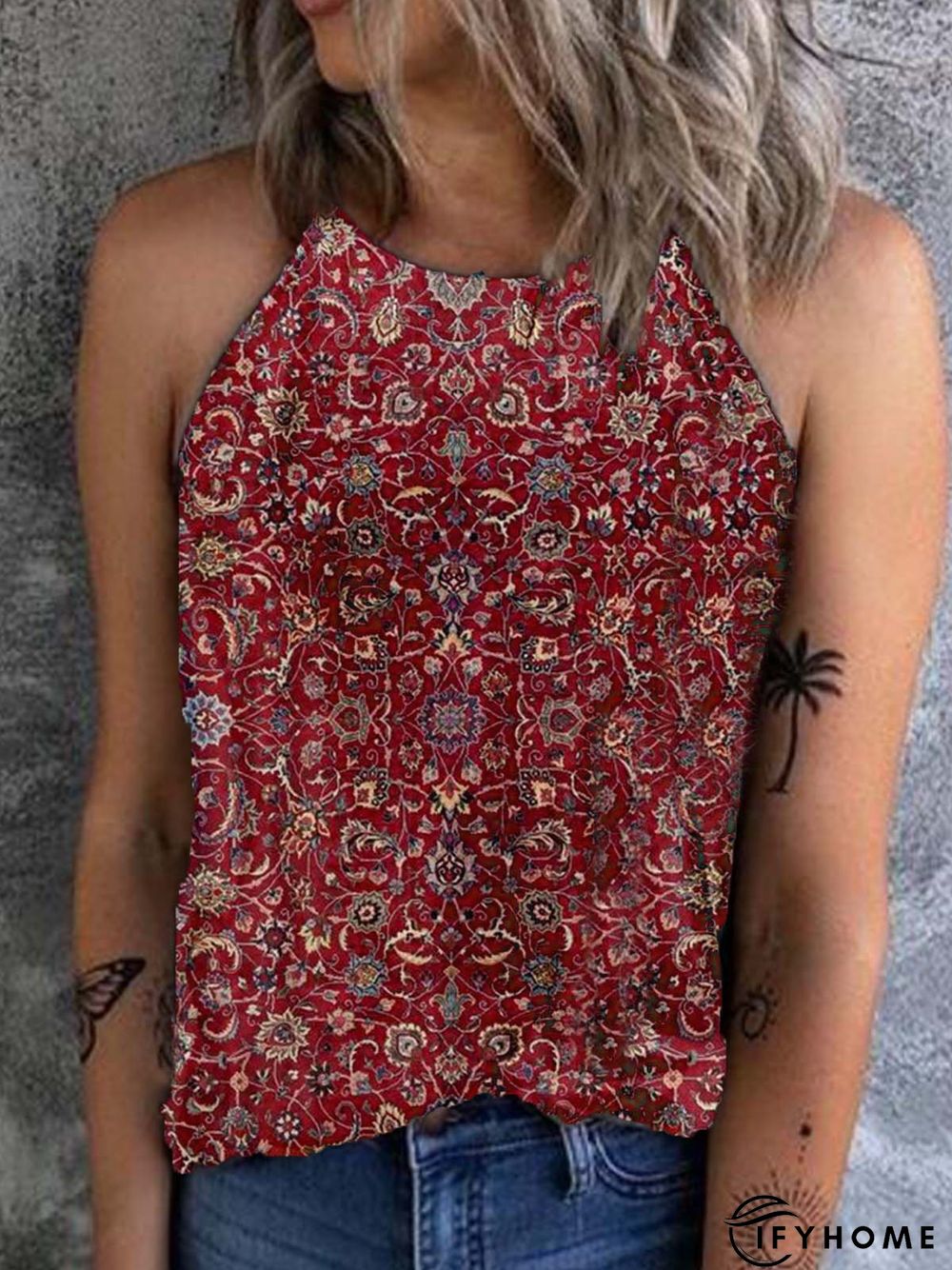 Off Shoulder Cold Shoulder Holiday Geometric Tops | IFYHOME