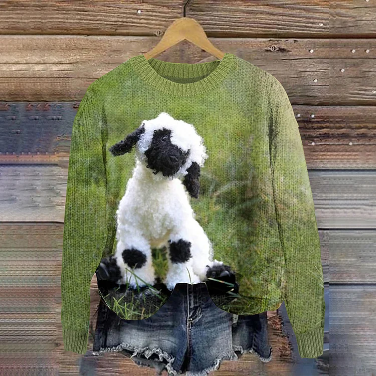 VChics Lovely Cute Sheep Cozy Knit Sweater