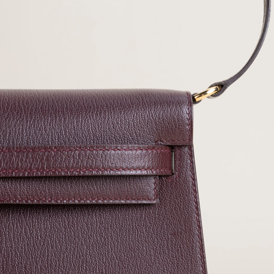 Kelly Elan Chevre 0G Rouge sellier GHW