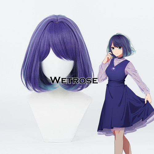 [Wetrose] In Stock Kurokawa Akane Wig Cosplay Oshi no Ko Long Short Kurogawa Hoshino Ai Blue Purple Violet Bob Straight Hair