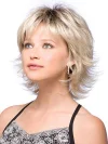 Gold Short Fluffy Slightly Curly Fashion Wig