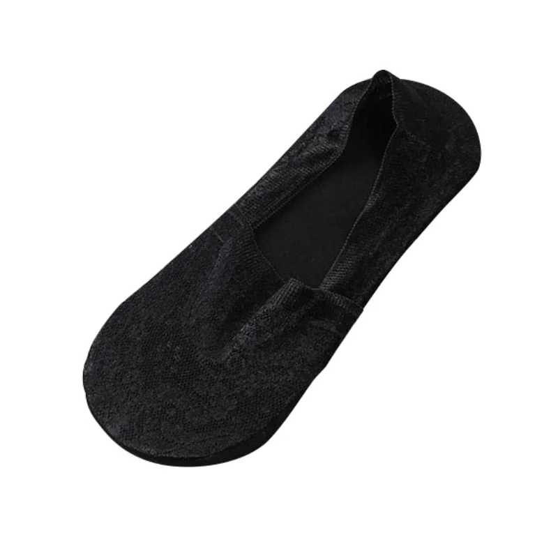 1/2 Pairs Fashion Women Girls Summer Socks Style Lace Flower No Show Short Sock Antiskid Invisible Ankle 2021 Sox Sock Slippers