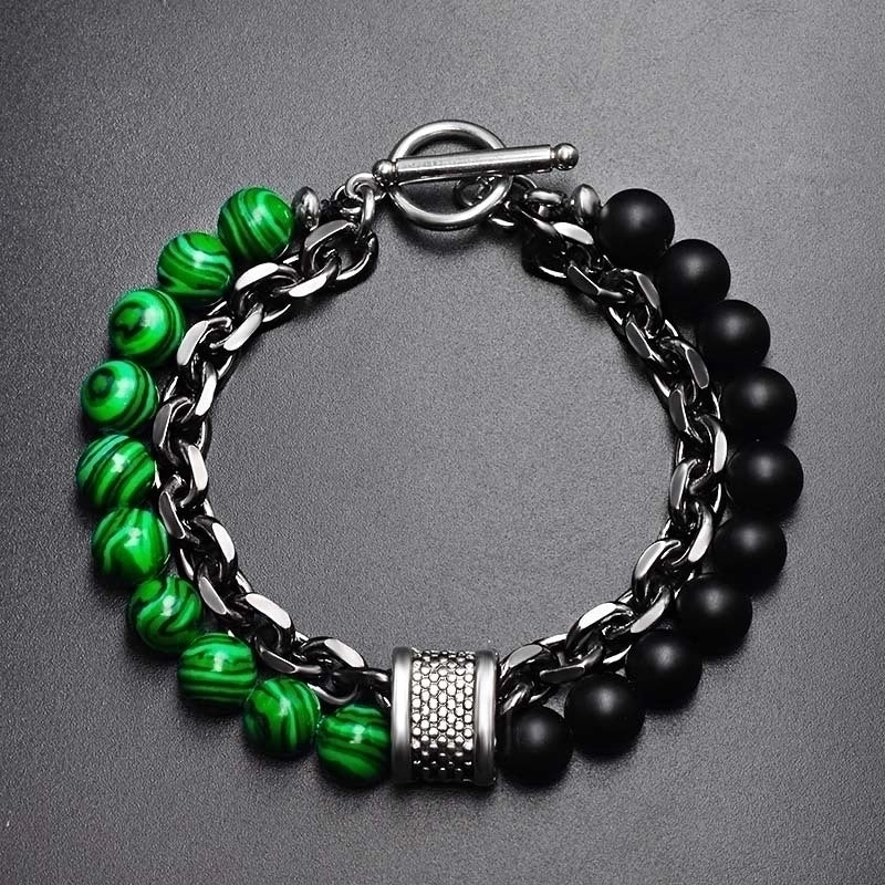 Fashion Geometric Metal Beaded Men'S Bracelets Men Beaded Bracelets4