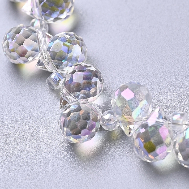 1 Strand/Package Hole 1~1.9mm Glass Colorful Solid Color Transparent Polished String