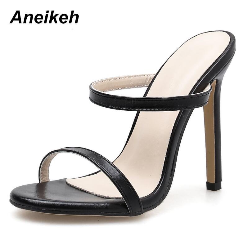 Aneikeh 2021 Women Sandals Stiletto High Heel Shoes Strap Ankle Wrap OL Sexy Pumps Party Dress Dropshipping Shoes Size 35-40