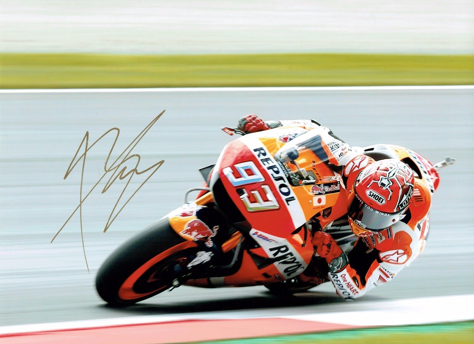 Marc MARQUEZ SIGNED 16x12 Autograph Photo Poster painting AFTAL COA MOTOGP Austrian Grand Prix