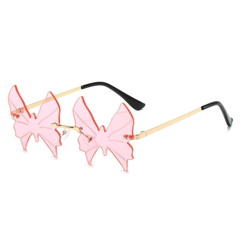 Hip-Hop Butterfly Pc Butterfly Frame Frameless Glasses