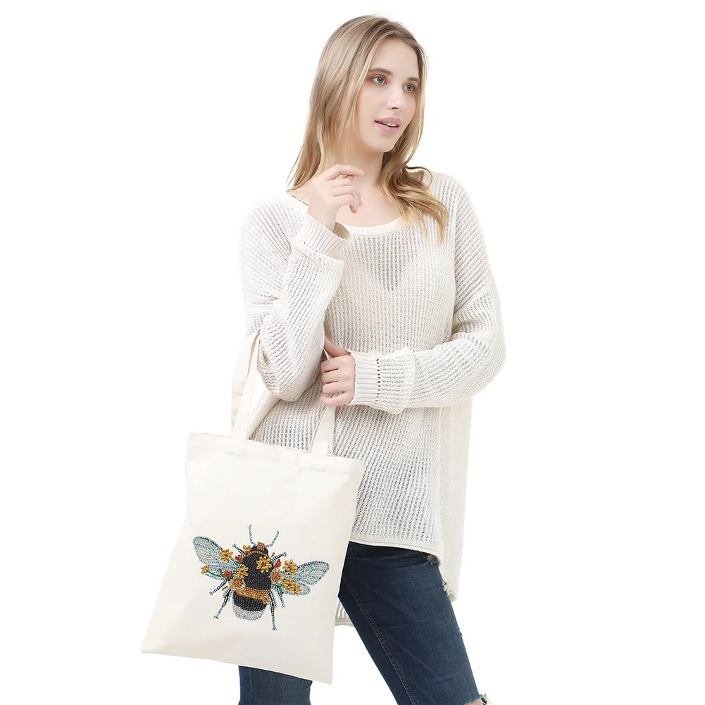 DIY Diamond Painting Eco-Friendly Canvas Bag - Bee