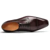 Handmade Mens Brown Genuine Leather Derby Shoes Wedding