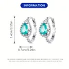 Sterling 925 Silver Blue Droplet Shiny Zircon Earrings