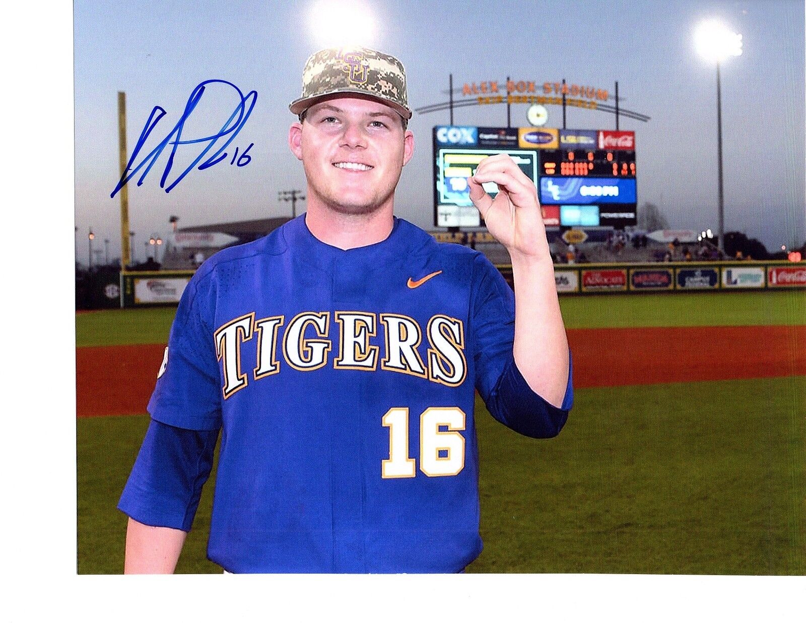 Jared Poche LSU Tigers hand Signed 8x10 Photo Poster painting Autographed Oakland A's Beloit c