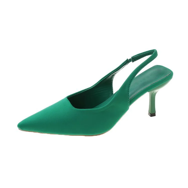 Churchf Churchf 2023 New Pointed Thin Heel Single Heel After Empty Head Sandal Muller Shoes