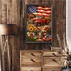 Diamond Painting -DIY Round Drill Independence Day Landscape(60*40CM)