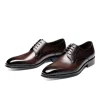 Fashion Mens Brown Luxury Derby Dress Shoes