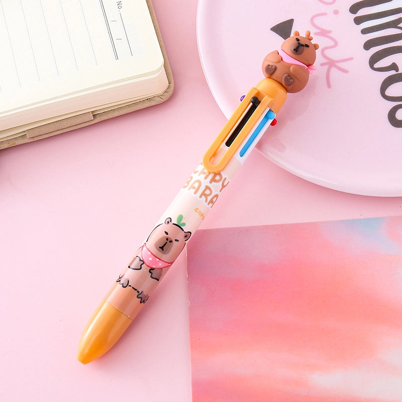 1 Piece Capybara Learning Daily Plastic Soft Glue Cute Ballpoint Pen