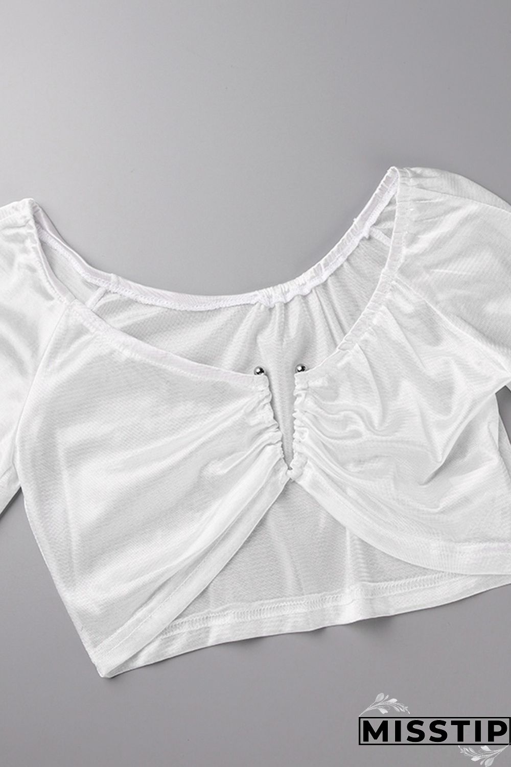 Black Sexy Solid Tassel Patchwork V Neck Long Sleeve Two Pieces