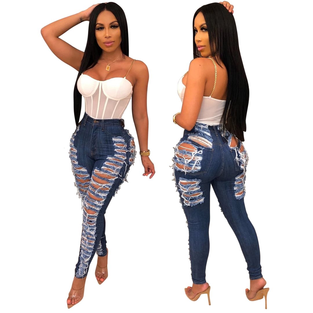 And Personalized Ripped Washed Slim Stretch Denim Skinny Jeans