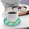 [Upgrade]6pcs/set DIY Diamond Painting Waterproof Case Classic Green Mandala Coaster Gift Decor Set