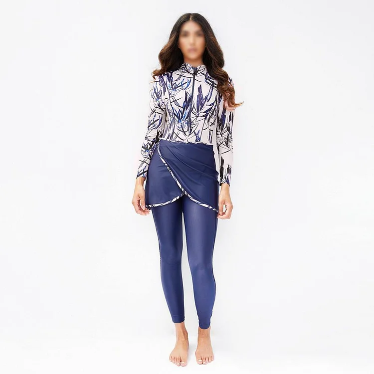 Burkini Muslim Swimwear Printed Swimsuit