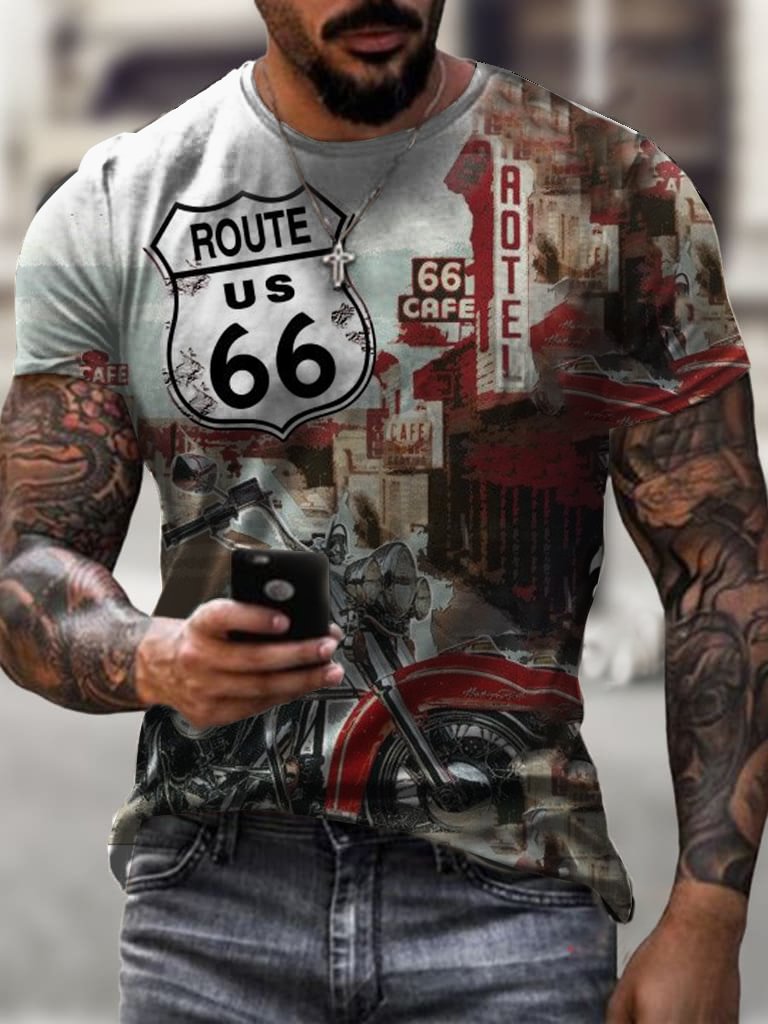 Trendy Route 66 T-shirt、、URBENIE