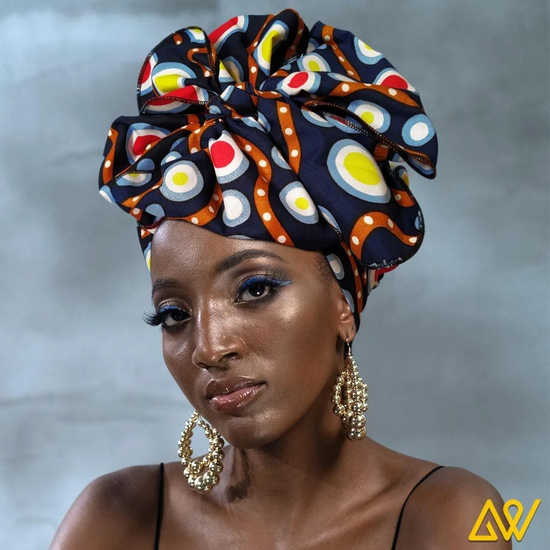African Print Head Wrap(Colorful Silky)-AW1996