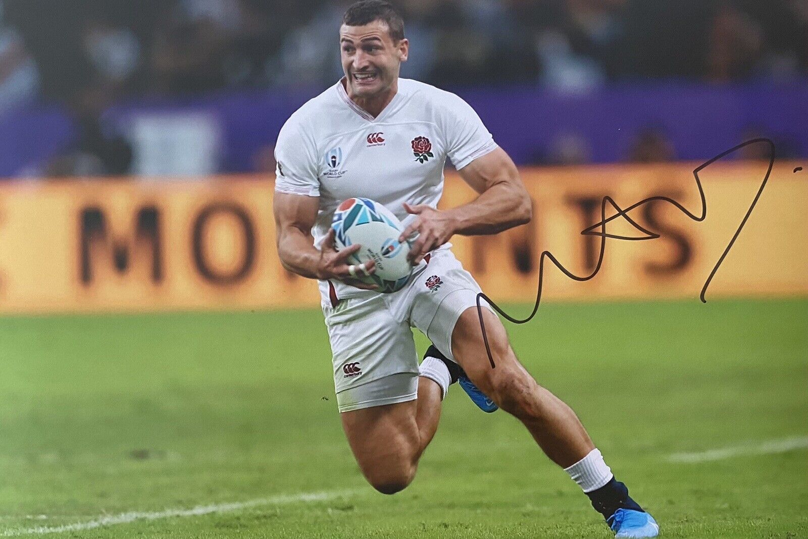 Jonny May Genuine Hand Signed England 12x8 Photo Poster painting