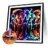 Skelett, komplettes DIY-Rundbohrer, Diamantkunstset, Diamantbemalung, Edelsteinkunst, 50x50cm,